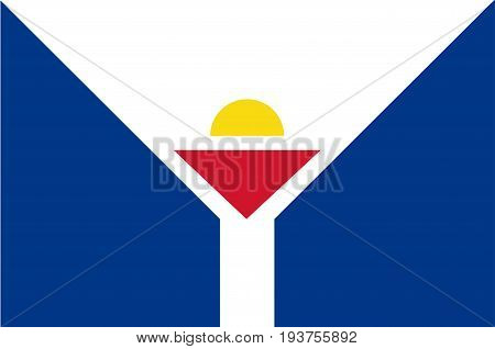 Flag of Saint Martin officially the Collectivity of Saint Martin is an overseas collectivity of France in the Caribbean. Vector illustration