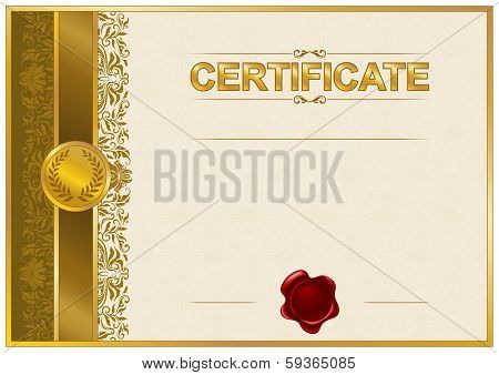 Elegant template of certificate, diploma