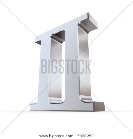 Metallic Roman Numeral 2