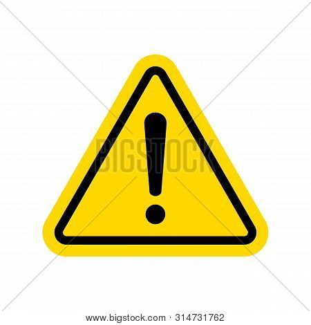 Caution Icon With Triangle Form. Danger Sign On Isolated Background. Caution Warning Icon.triangle W