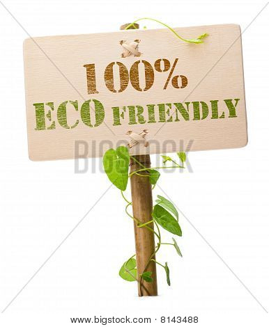 100% Eco vriendelijke groene teken