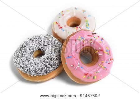 Three Delicious And Tempting Donuts With Different Flavour Donuts And Toppings Sugar Sweet Addiction