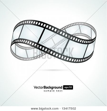 Film strip infinity vector tausta