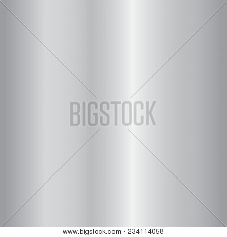 Silver Gradient Background. Silver Design Texture For Ribbon, Frame, Banner. Abstract Silver Gradien