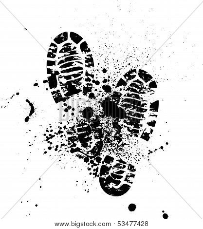 Shoes silhouette background