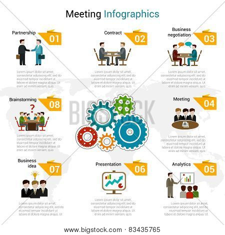 Meeting Infographics Set