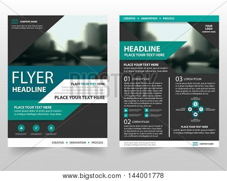 Green black triangle business Brochure Leaflet Flyer annual report template design book cover layout design abstract business presentation template a4 size design