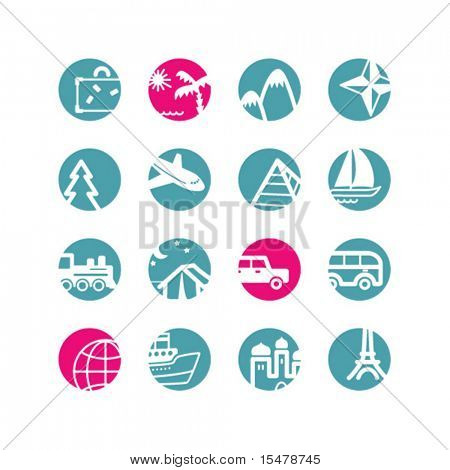 circle travel icons