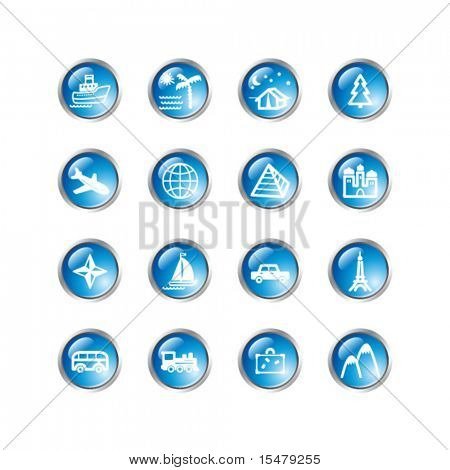 blue drop travel icons