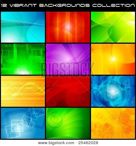 Set of bright abstract backgrounds