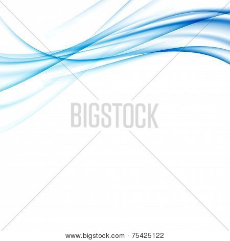 Blue Modern Abstract Lines Swoosh Certificate