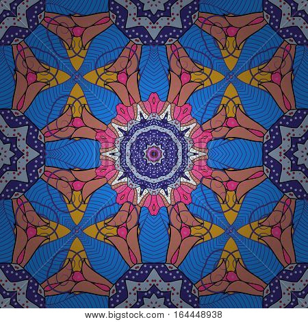 Mandalas Background. Colorful Elements. Vector Illustration Texture. Radial Gradient Shape.