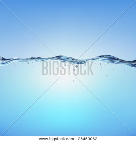 Blue Water Wave, illustrazione vettoriale