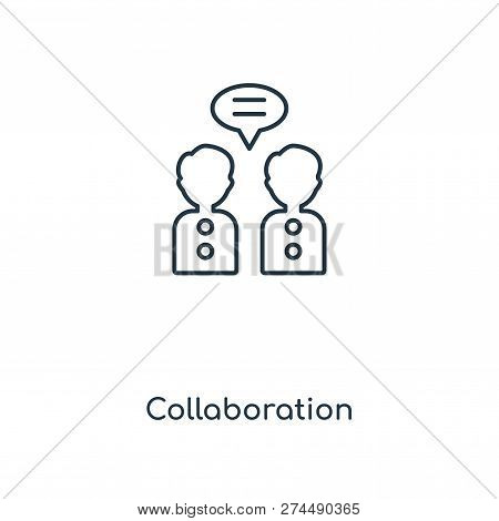 Collaboration Icon In Trendy Design Style. Collaboration Icon Isolated On White Background. Collabor