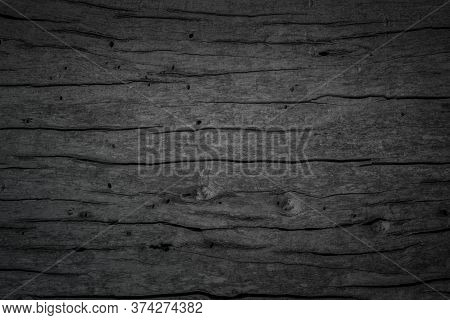 Black Wood Texture Background. Abstract Dark Wood Texture Black Wall. Aged Wood Plank Texture Patter