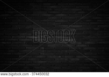 Abstract Dark Brick Wall Texture Background Pattern, Wall Brick Surface Texture. Brickwork Painted O