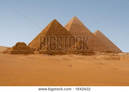 Egyptian Pyramids In Giza Egypt