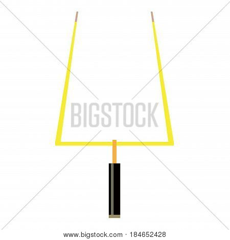 Isolated football goal post on a white background, Vector illustration