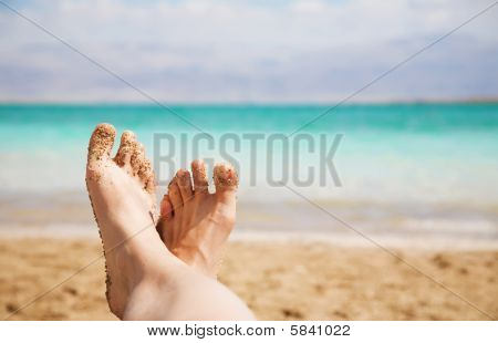 Relaxing On The Beach