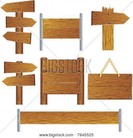 Wooden Sign Set