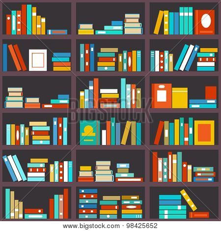 Bookshelf seamless background