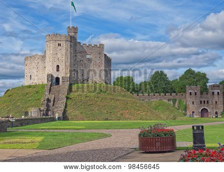 The keep of Cardiff Castle, Wales