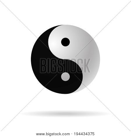 yin yang 3d  icon vector harmony symbol  vector