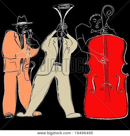 Illustrazione vettoriale di una Jazz band