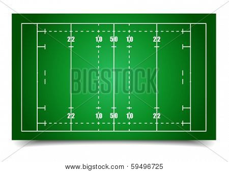 detailed illustration of a rugby field, eps10 vector