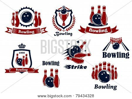 Bowling logo icons