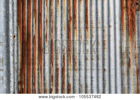 Rusty Corrugated Iron Metal Texture And Background