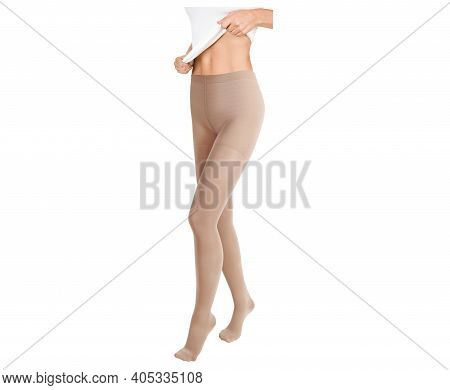 Compression Hosiery. Medical Compression Stockings And Tights For Varicose Veins And Venouse Therapy