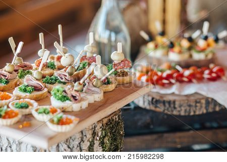 Misted Decanter Of Vodka And Traditional Ukrainian Snack