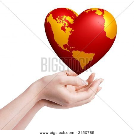 Heart World In Hands