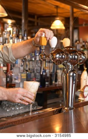 Bartender Pouring Beer