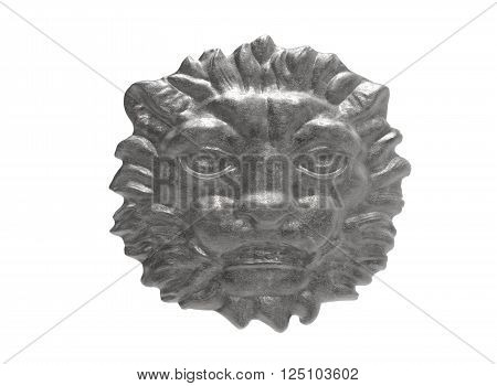 3d illustration of lion head. metal head of a lion. jewelry head of lion. gold head of lion. wooden head of lion. transparent head of lion. diamond cracked scratched