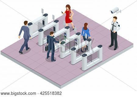 Isometric Turnstile. Access Control Equipment. Magnetic Card Access Turnstiles. Electronic Turnstile