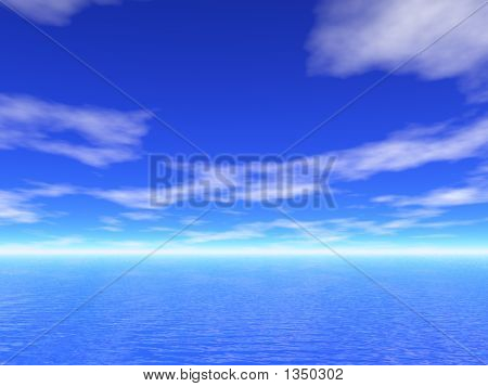  3D Sea And Sky View