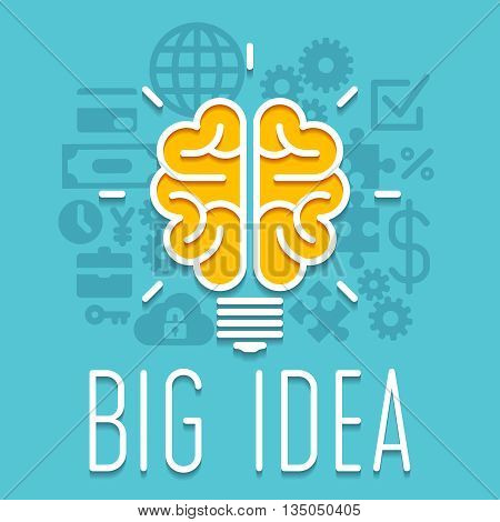 Rich idea innovation light bulb infographic concept. Success idea for innovation business. Symbol idea illustration vector