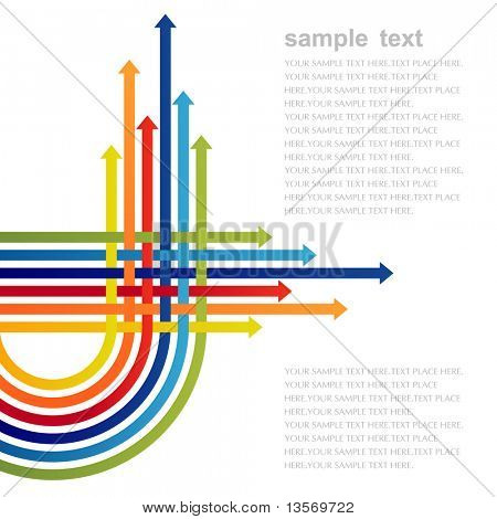 Colored arrows vector