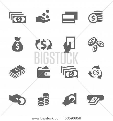 Money icons set.