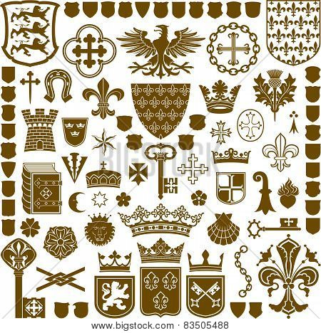 Heraldry Symbols And Decorations