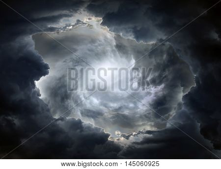 Light in the Dark and Dramatic Storm Clouds