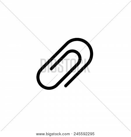 Attachment Vector Icon On White Background. Attachment Modern Icon For Graphic And Web Design. Attac