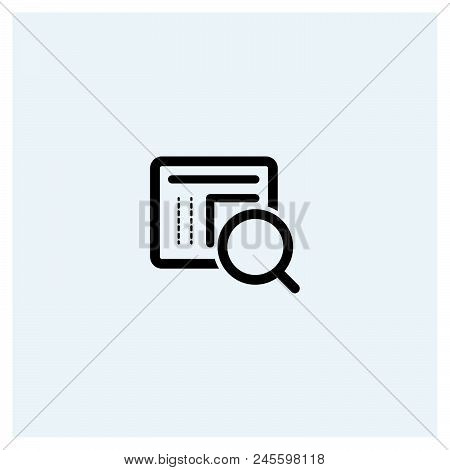 Document Search Icon Vector Icon On White Background. Document Search Icon Modern Icon For Graphic A