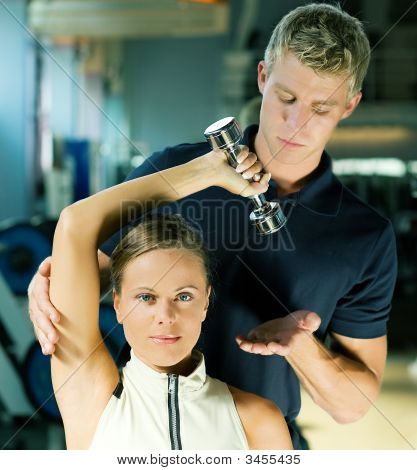 Trainer In The Gym