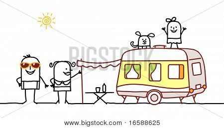 summer family & camping car