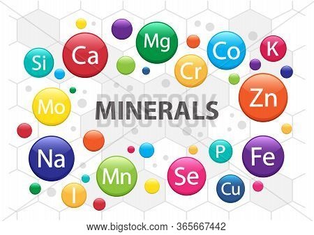 Mineral Supplement Set. 3d Multivitamin Complex For Health. Vitamin Icons. Calcium Magnesium Zinc Ir