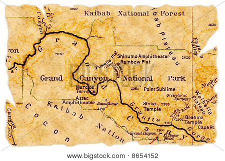 Grand Canyon Old Map