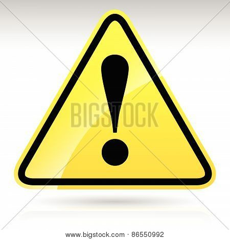 Yellow Exclamation Mark Sign - Caution, Warning Attention Sign